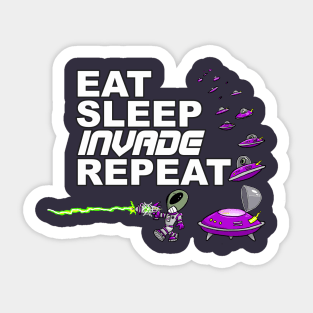 Eat Sleep Invade Repeat Sticker